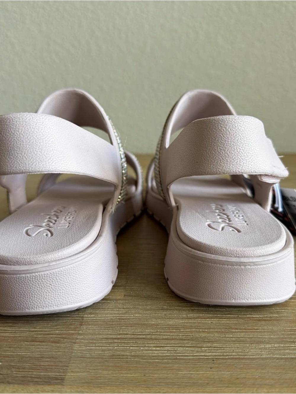 Skechers Women's Foamies Footsteps-How Extra Sandal Sling Back Blush Size 11 - Picture 11 of 16